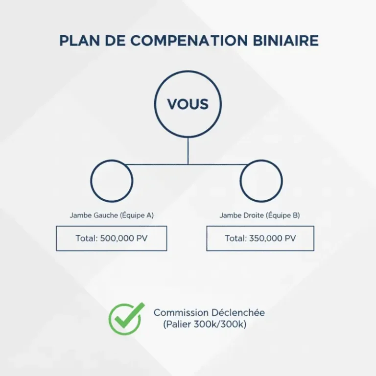 Plan de Compensation Atomy Binaire 1 chéma du plan de compensation Atomy binaire et paliers de PV