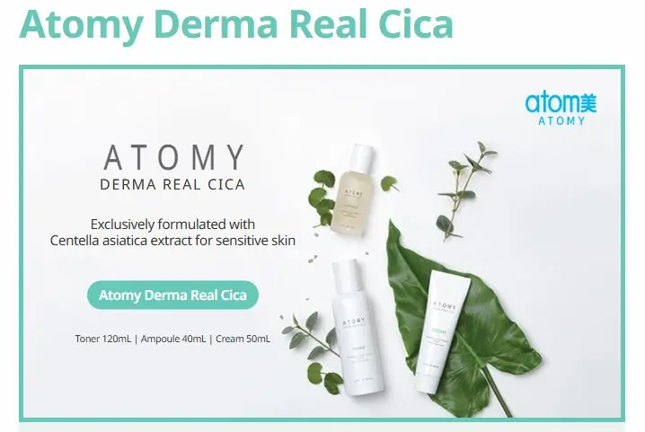 Le set Atomy Derma Real Cica (Toner, Ampoule, Crème)