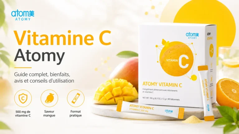 Atomy Vitamine C aux 7 aliments colorés, 500 mg saveur mangue