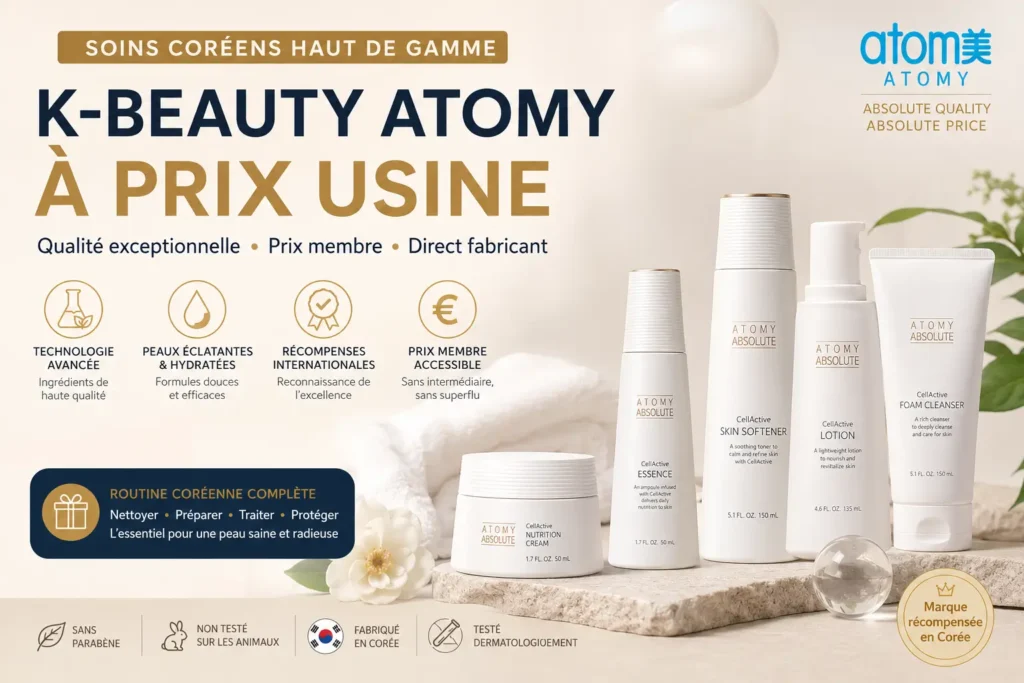 k beauty atomy soins coreens prix membre K-Beauty Atomy avec sélection de soins coréens à prix membre